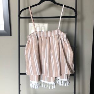 Jack by BB Dakota striped tassel tank